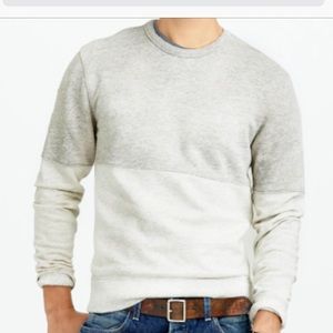 New w/tags J Crew Colorblock sweatshirt large gray